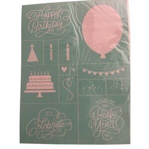 NWT Chalk Couture Best‎ Year Yet 8.5 x 11 Reusable Transfer